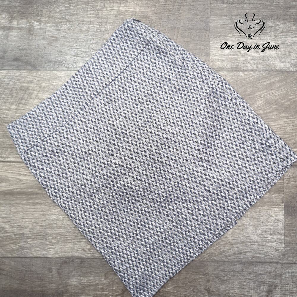 The Limited Textured Tweed Mini Skirt Blue White Lined Size 2